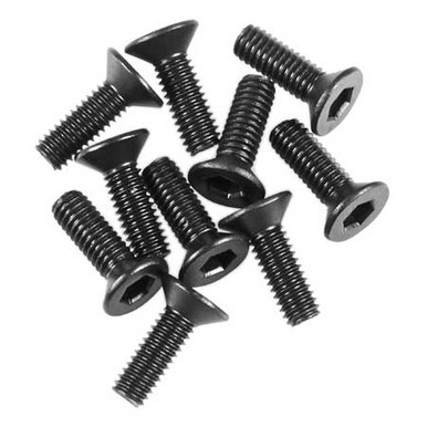Axial Hex Socket Flat Head Screw, M2.6x8mm, Black, 10 Pieces, AX31372