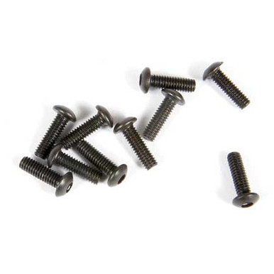 Axial Hex Socket Button Head Screw, M2.6x8mm, Black, 10 Pieces, AX31373