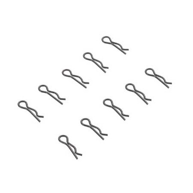 Axial Body Clip, 3mm, Black, 10 Pieces, AX31374