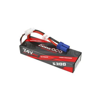 Gens Ace 5300mAh 2S 7.4V 60C Hardcase LiPo Battery with EC5 Connector