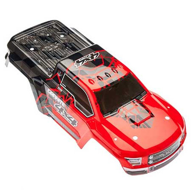 Arrma Body Painted Decal Trim Red GRANITE 4x4 MEGA, AR402256