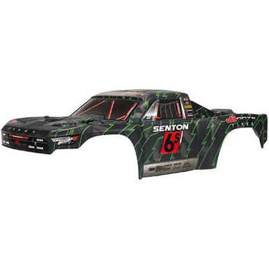 Arrma Senton 6S BLX Painted Body Black/Green, AR406144