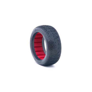 AKA Impact 1/8 Super Soft Buggy Tyres with Red Inserts, 2pcs