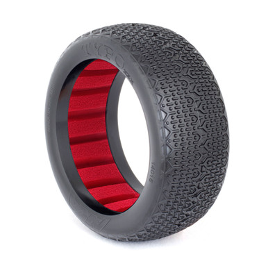 AKA Typo 1/8 Super Soft Buggy Tyres with Red Inserts, 2pcs