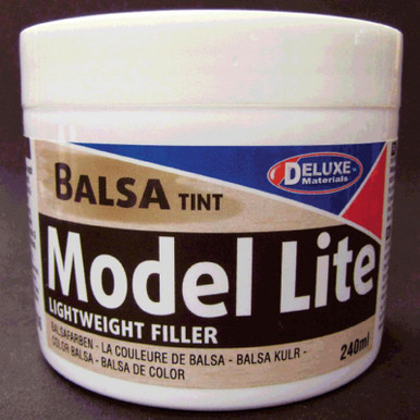 Deluxe Materials Model Lite Balsa Filler, Balsa Brown, 240cc