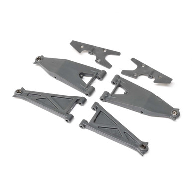 Losi Front Suspension Arm Set, Gray, RZR Rey, Clearance