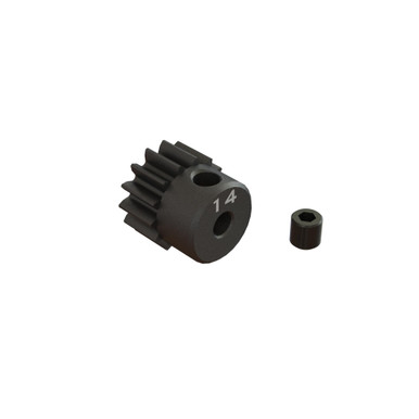 Arrma 14T 0.8Mod 1/8 Bore CNC Steel Pinion Gear, AR311076