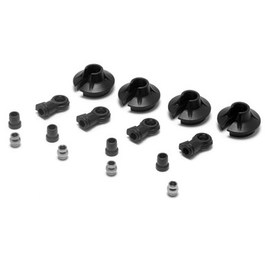Losi 15mm Shock Ends, Cups, Bushing, 8B 2.0