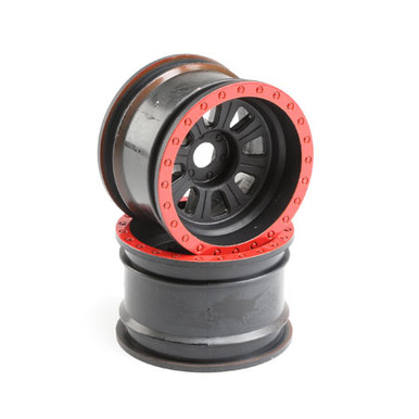 Losi Black Wheels, 2pcs, Super Rock Rey