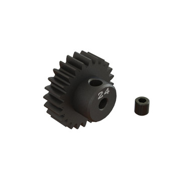 Arrma 24T 0.8Mod 1/8 Bore CNC Steel Pinion Gear, AR311086, Clearance