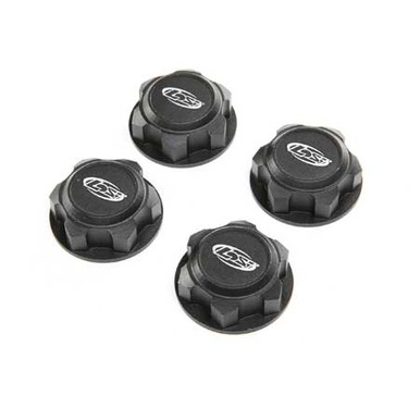 Losi Wheel Nut, Captured, Black, 4pcs, DBXL-E 2.0