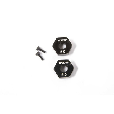 TLR Wheel Hex, 12mm x 5.0mm, 2pcs, 22X-4