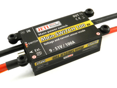 Jeti Model Main Switch 100 with Magnetic Switch for Complete Servo Management (8Servos, 1Batt), JMSW100MS