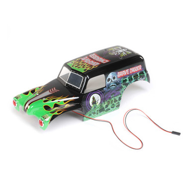 Losi Grave Digger Painted Body Set, Mini LMT
