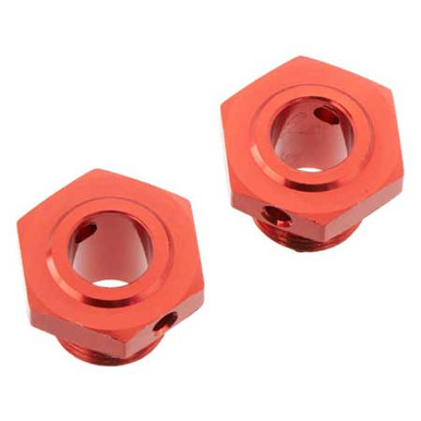 Arrma Aluminium Wheel Hex, 17mm, 13.6mm Thick, Red, 2 Pieces, AR310447