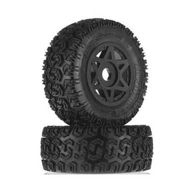 Arrma dBoots Sidewinder 2 SC 6S Tyre Set, Glued, Black, 2 Pieces, AR550003