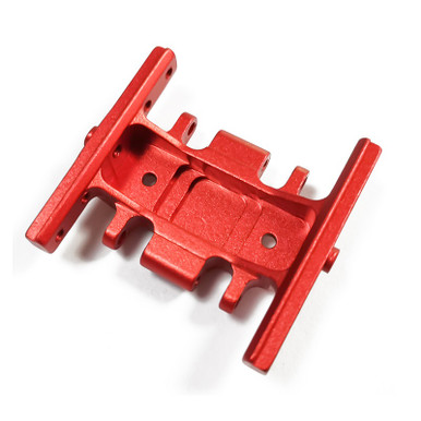Panda Hobby Alloy Skidplate / Lower Gear Cover, Red, Final Clearance