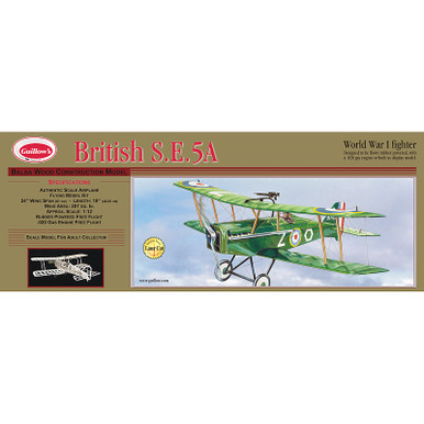 Guillow's British SE 5A Laser Cut Model Kit