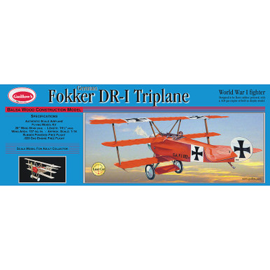 Guillow's Fokker DR1 Triplane Laser Cut Model Kit
