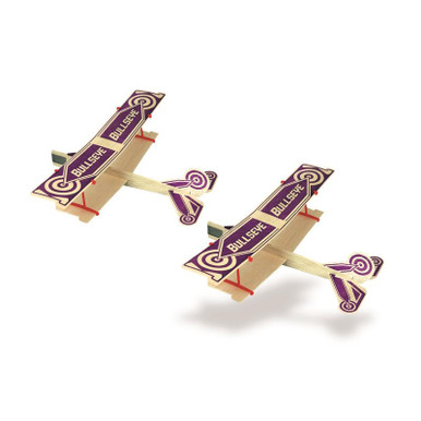 Guillow's Bullseye 12in Balsa Chuck Gliders (Twin Pack)