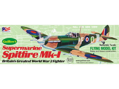 Guillow's Supermarine Spitfire MK-1 Laser Cut Model Kit