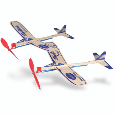 Guillow's Sky Streak 12inch Rubber Band Powered Glider Twin Pack