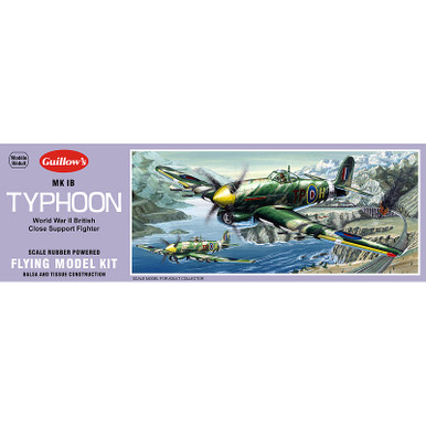 Guillow's Hawker Typhoon 1B Scale Rubber Band Powered Model Kit
