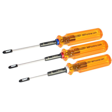 MIP Metric Hex Driver 3pc Gen 2 Set, 1.5mm, 2.0mm and 2.5mm