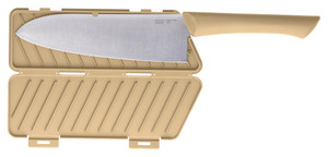 Manasaya Santoku Knife 16.5cm (with Sheath) Beige