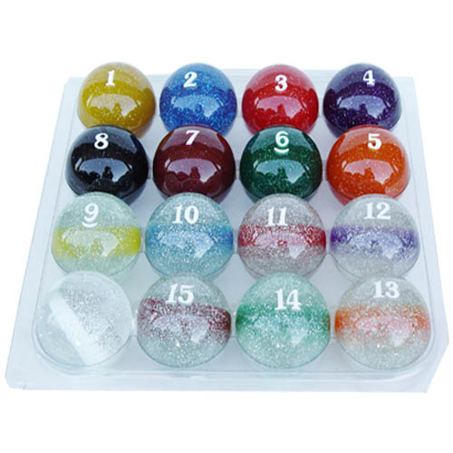 ビリヤード SUPER CHRYSTALATE BALLS Glittery Set of Billiard Balls | BorderBilliards.com