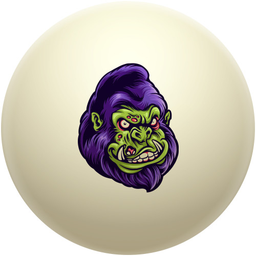 Zombie Gorilla Head Cue Ball