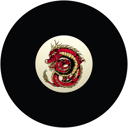 Coiled Red Dragon 8 Ball