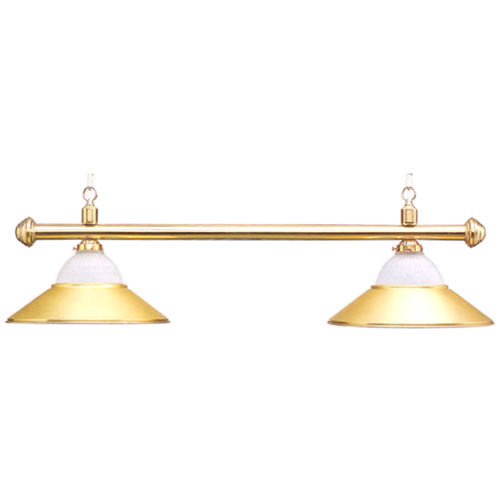 Glass/Brass 2 Shade Billiard Light