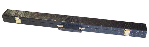 Black Alligator Box Case for 1 Cue