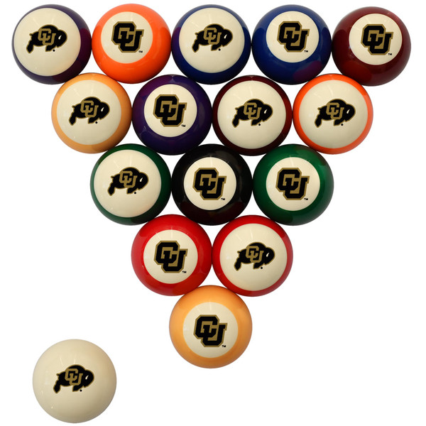 Colorado Buffaloes Billiard Ball Set - Standard Colors