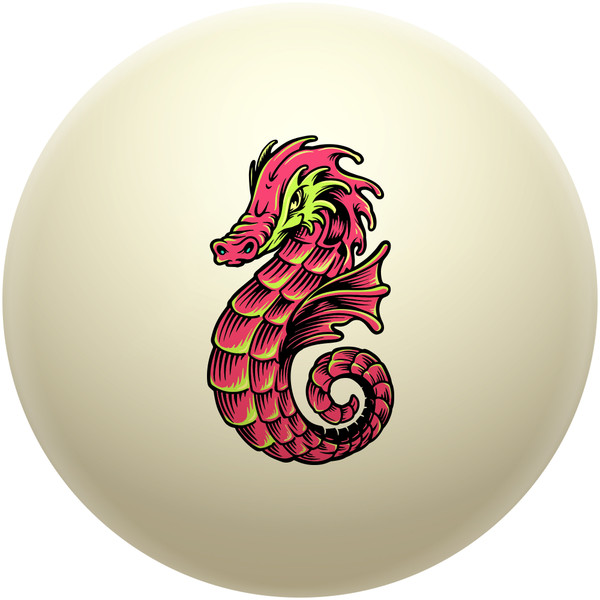 Fiery Seahorse Cue Ball