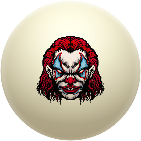 Death-Metal Clown Cue Ball