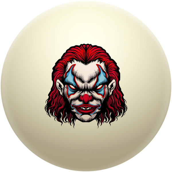 Death-Metal Clown Cue Ball