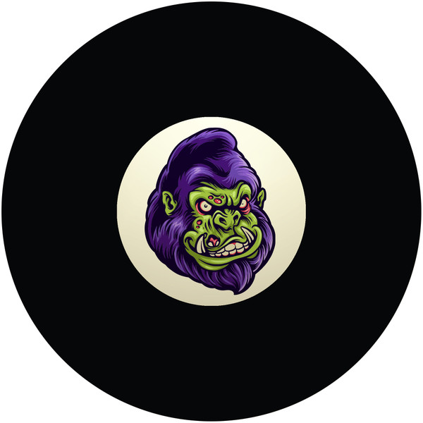 Zombie Gorilla Head 8 Ball