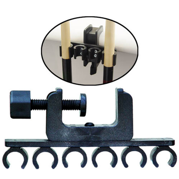 Table-Mount Portable Cue Holder for Six Cues