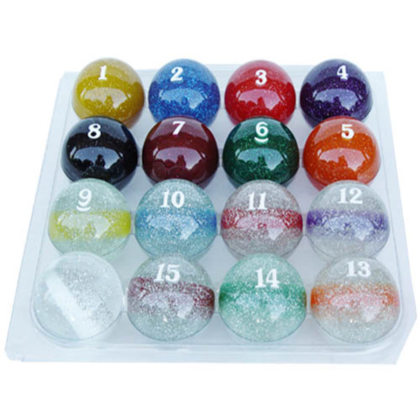 Glittery Set of Billiard Balls