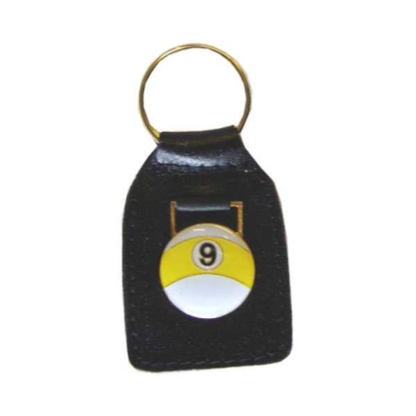 Leather Key Ring 9-Ball