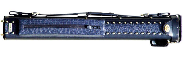 Black and Blue Leather Pool Cue Case