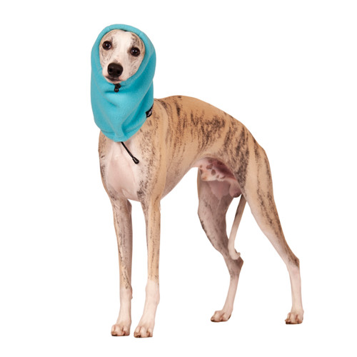 Whippet Head Muff in Arctic Blue