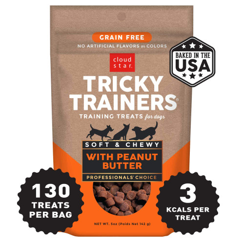 Cloud Star Tricky Trainers Soft & Chewy with Peanut Butter Dog Training Treats
