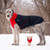 Irish Wolfhound and Chihuahua wearing the Great White North coat in Classic Red
