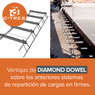Ventajas de Diamond Dowel sobre los anteriores sistemas de repartición de cargas en firmes 