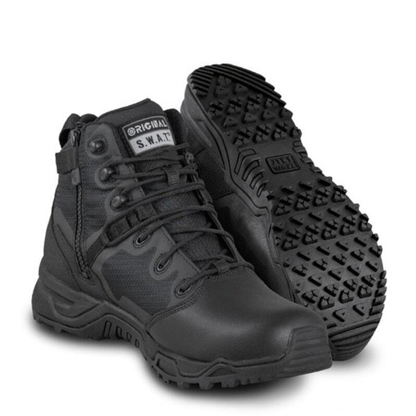 Original SWAT Alpha Fury 6" Size Zip Waterproof, Polishable Toe