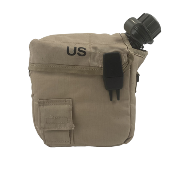 Used G.I. Issue Desert GI 2qt Cover w/ New Canteen Used G.I. Issue Desert GI 2qt Cover w/ New Canteen