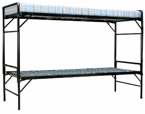 Army Style Bunk Bed Set W/Mattresses Army Style Bunk Bed Set W/Mattresses